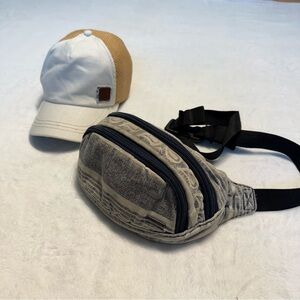 Roxy Waist Bag Fanny Pack + Roxy Hat Combo